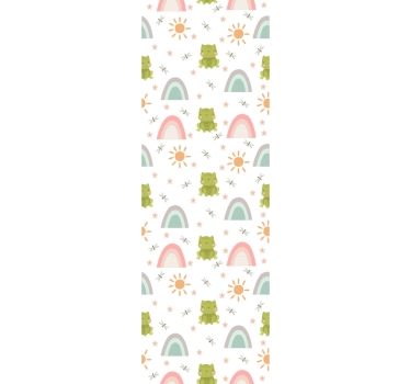 Rullegardin barn søtt design frosk tegneserie tropisk - Tenstickers