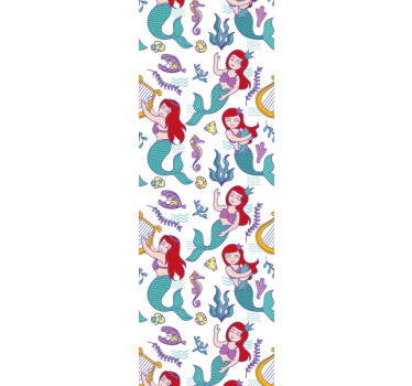 Rullegardin barn med smilende ariel havfrue - Tenstickers