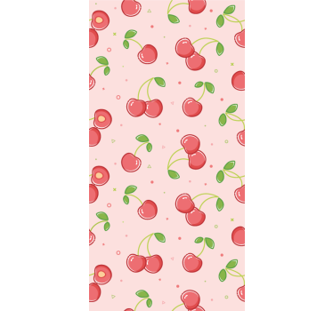 Rullegardin barn med rosa kirsebær - Tenstickers