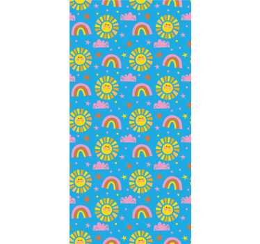 Rullegardin barn blå regnbuer - Tenstickers
