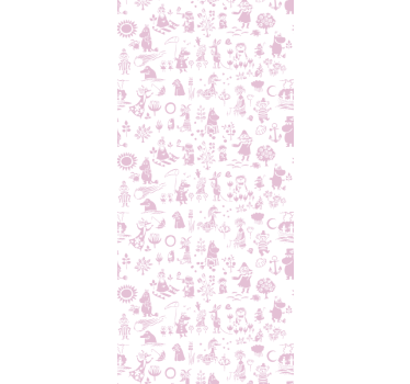 Rullegardin barn rosa mummitroll full - Tenstickers