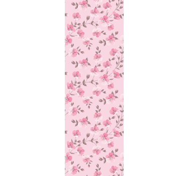 Rullegardin barn søte rosa blomster - Tenstickers
