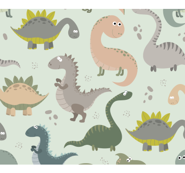 Rullegardin barn smilende dinosaurer - Tenstickers