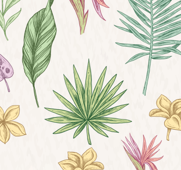 Rullegardin barn med blomster og palmetrær - Tenstickers
