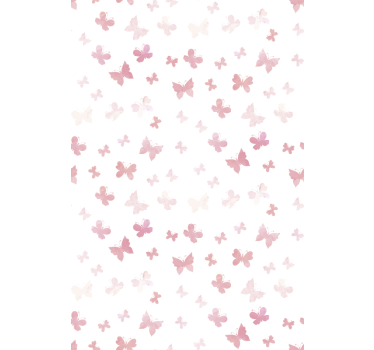 Rullegardin barn rosa sommerfugler - Tenstickers