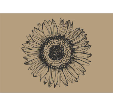 Rullegardin kjøkken beige solblomst - Tenstickers