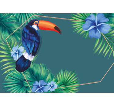 Rullegardin kjøkken toucan tropiske blader - Tenstickers