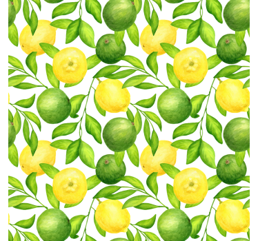 Rullegardin kjøkken sitroner og lime - Tenstickers