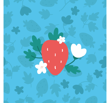 Fargerikt frukt- og blomstermønster rullegardin kjøkken - Tenstickers
