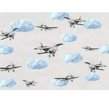 Hvit rullegardin fly i himmelen - Tenstickers