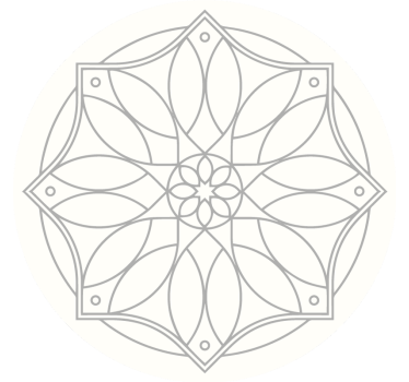 Hvit rullegardin med mandala design - Tenstickers