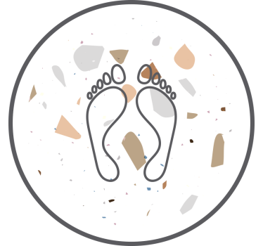 Hvit rullegardin med terrazzo fotavtrykk - Tenstickers