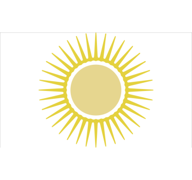 Hvit rullegardin med gul sol - Tenstickers