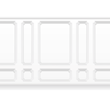 Hvit rullegardin klassiske striper - Tenstickers
