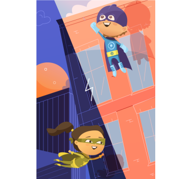 Superkids superhelt rullegardin - Tenstickers