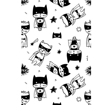 Tegneserie superhelter superhelt rullegardin - Tenstickers