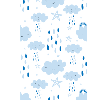 Regnfull sky rullegardin - Tenstickers