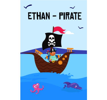 Piratbåt personlig rullegardin - Tenstickers