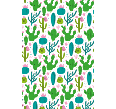 Blomsterkaktus rullegardin - Tenstickers