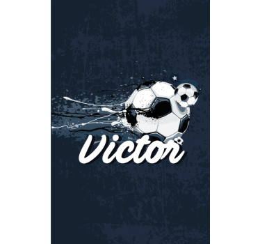 Original design med navn rullegardin fotball - Tenstickers