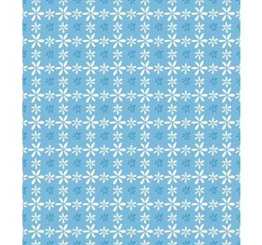 Hvite tusenfryd blomster kjøkkenvindu rullegardin - Tenstickers