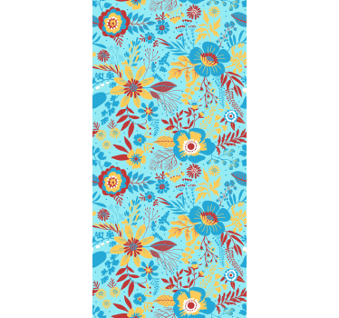 Vårblomster flerfarget rullegardin - Tenstickers
