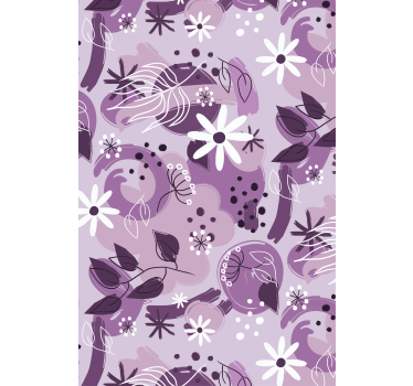 Forskjellig lilla blomster rullegardin - Tenstickers