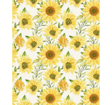 Elegant akvarell blomstermønster blomstergardin - Tenstickers
