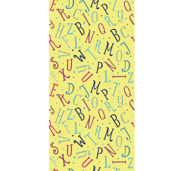 Fargerike bokstaver barn rullegardin - Tenstickers