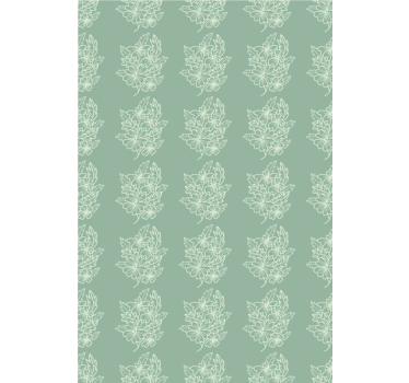 Grønn minimalistisk fin blomst kjøkken rullegardin - Tenstickers