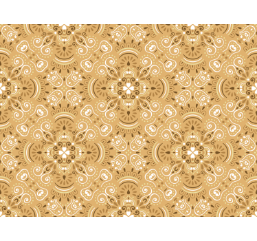 Vintage beige prydmønster klassisk rullegardin - Tenstickers