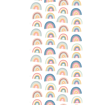 Fargerikt minimalistisk regnbue mønster barn rullegardin - Tenstickers
