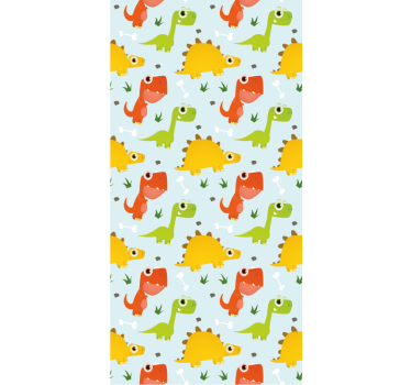 Lite dinomønster dinosaur rullegardin - Tenstickers