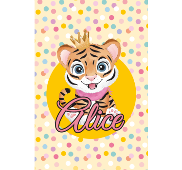 Tilpasset baby tiger rullegardin barn - Tenstickers