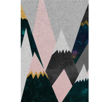 Fargerik fjell morsom design barn rullegardin - Tenstickers
