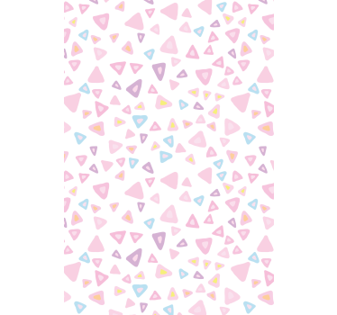 Rosa trekantmønstre rullegardin barn - Tenstickers