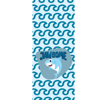 Babyhai med navn rullegardin barn - Tenstickers