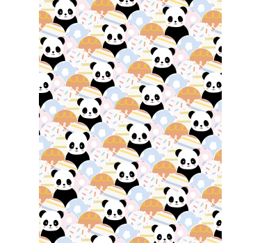 Baby panda fest rullegardin barn - Tenstickers