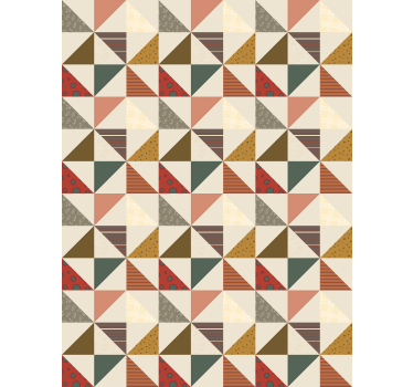 Lappeteppe geometrisk mer vintage rullegardin - Tenstickers