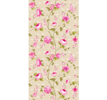 Vintage blomstertrykk blomster rullegardin - Tenstickers