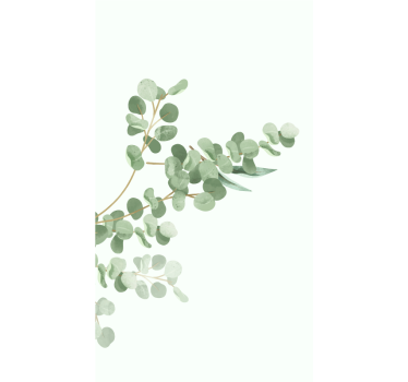 "boho" blader mønster blomster rullegardin - Tenstickers
