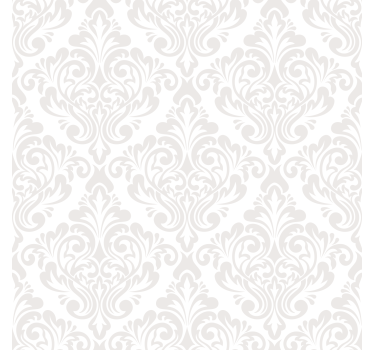 Hvit damask rullegardin stue - Tenstickers