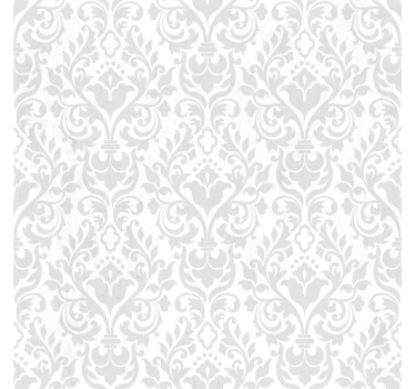 Grunge damask hvit rullegardin - Tenstickers