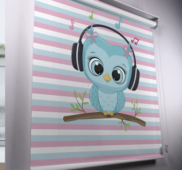 Musikalsk ugle barn Rullegardin - Tenstickers