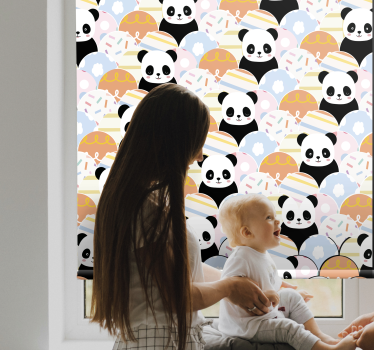 Baby panda fest rullegardin barn - Tenstickers