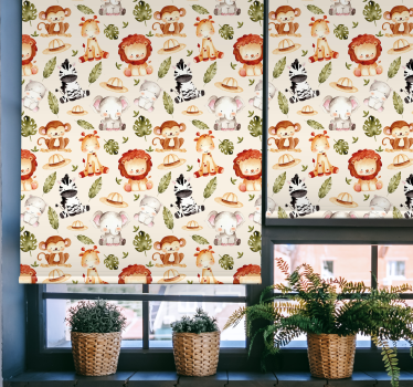 Beige safari barn rullegardin - Tenstickers