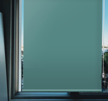 Blågrønn blå farge elegant rullegardin - Tenstickers