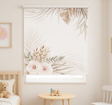 Bohemske grasiøse blomster rullegardin barn - Tenstickers