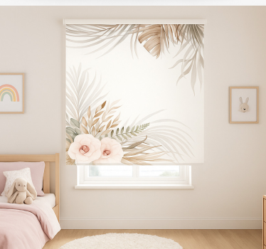 Bohemsk blomsterdesign rullegardin barn - Tenstickers