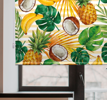 Design av tropiske frukter rullegardin kjøkken - Tenstickers